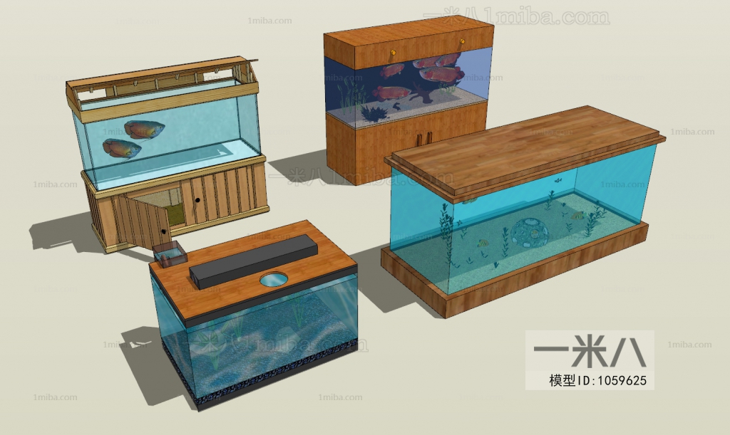 Modern Fish Tank Sketchup Model Download Model ID 242747079 1miba
