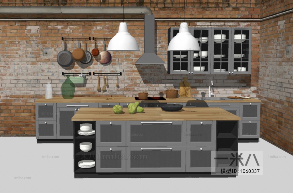 Industrial Style Kitchen Cabinet