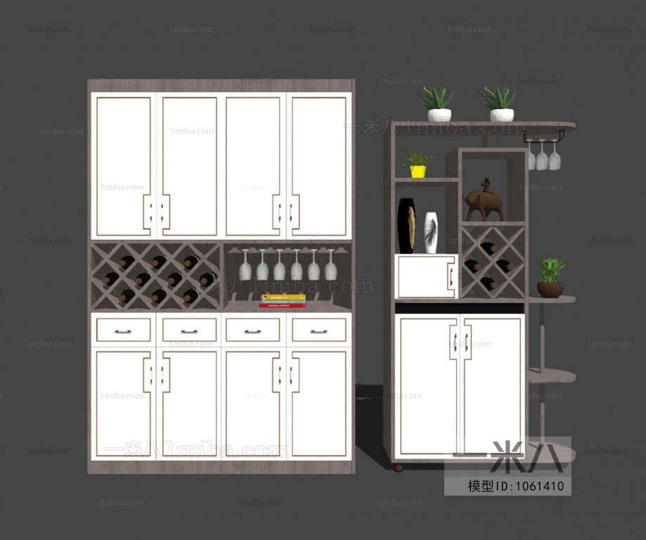 New Chinese Style Wine Cabinet