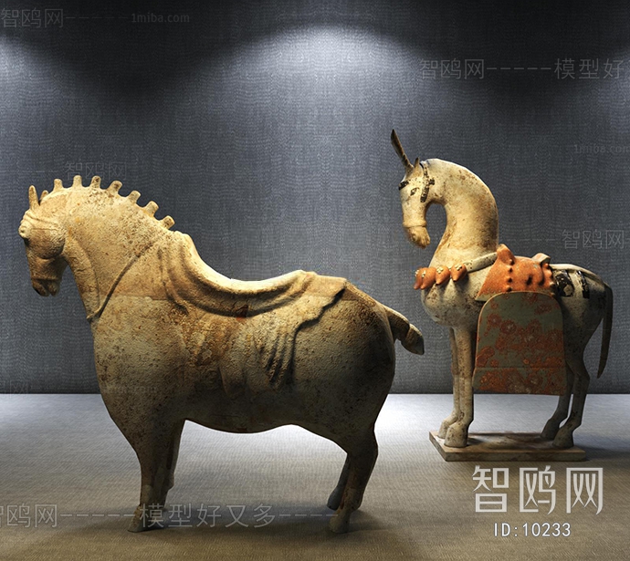 中式古典雕塑摆件战马