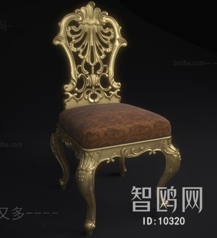 欧式雕花单椅3D模型下载
