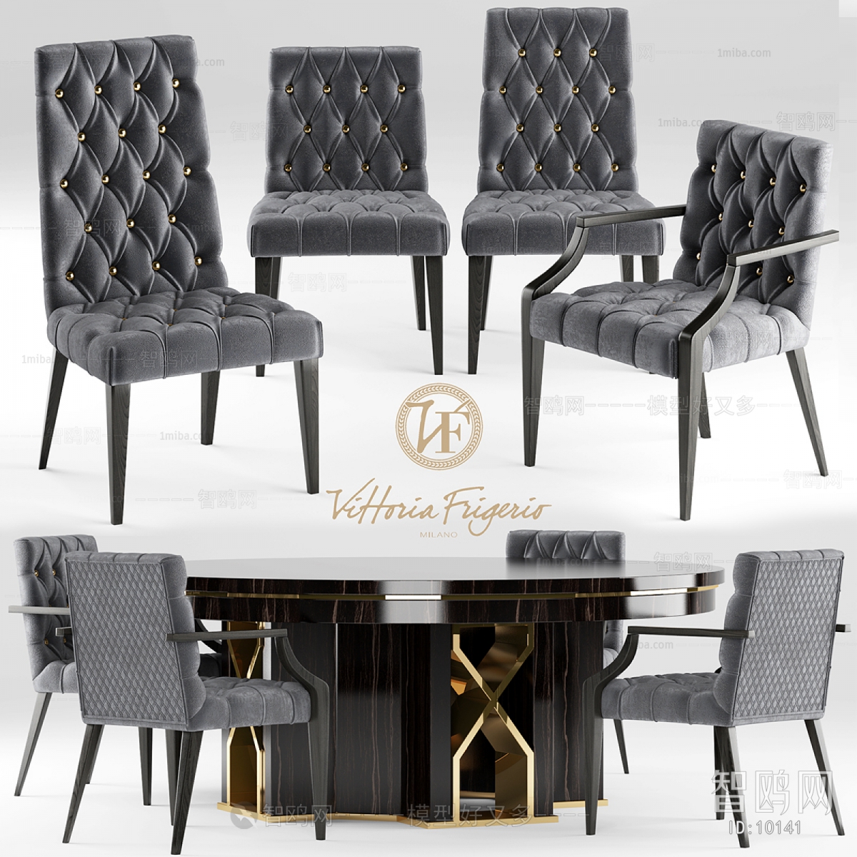 Modern American Style New Chinese Style Dining Table And Chairs