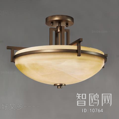 新中式铁艺古铜吸顶灯