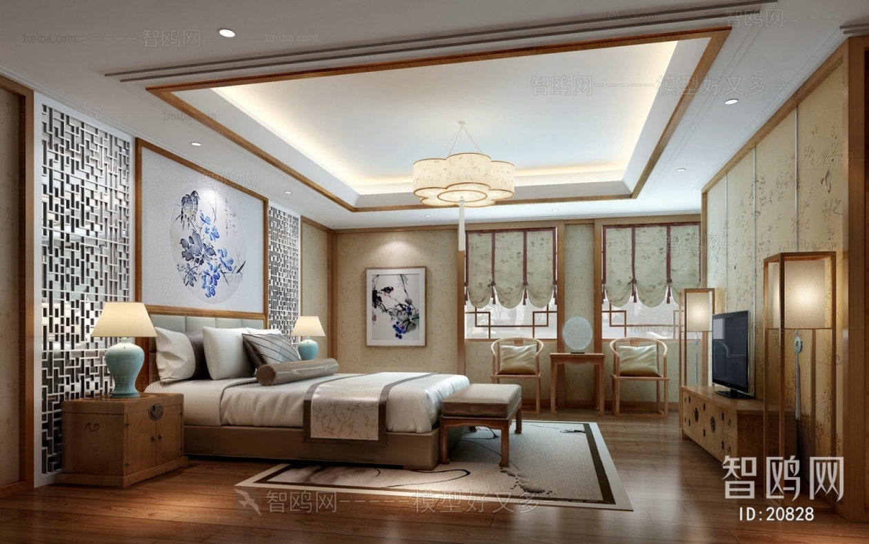 New Chinese Style Bedroom