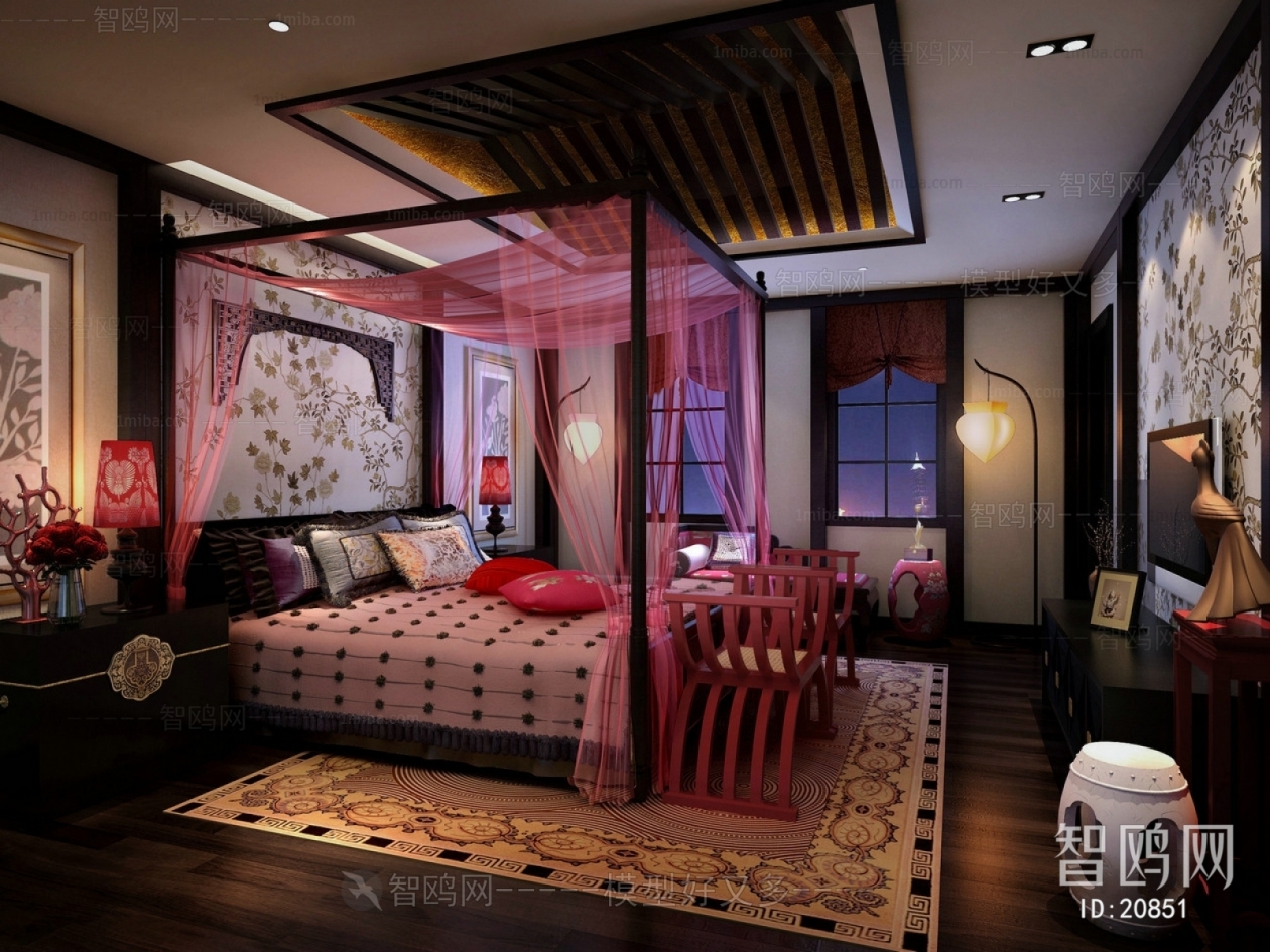 New Chinese Style Bedroom