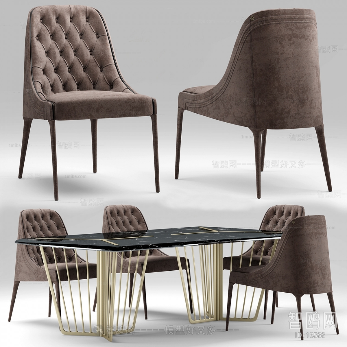 Modern Post Modern Style Dining Table And Chairs