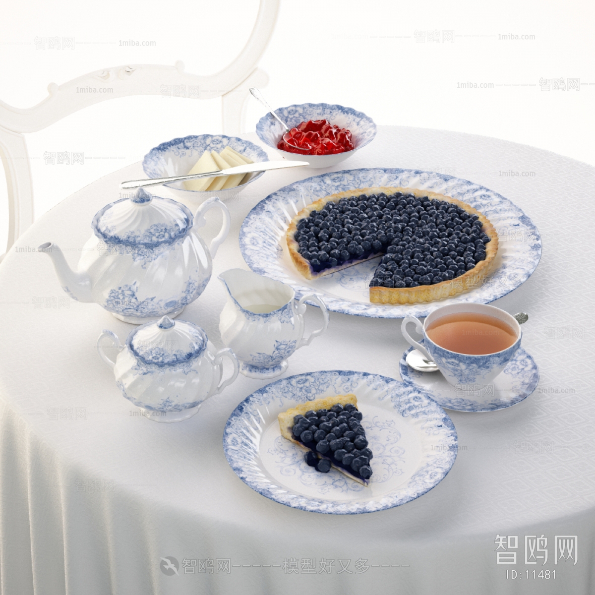 Mediterranean Style New Chinese Style Tea Set