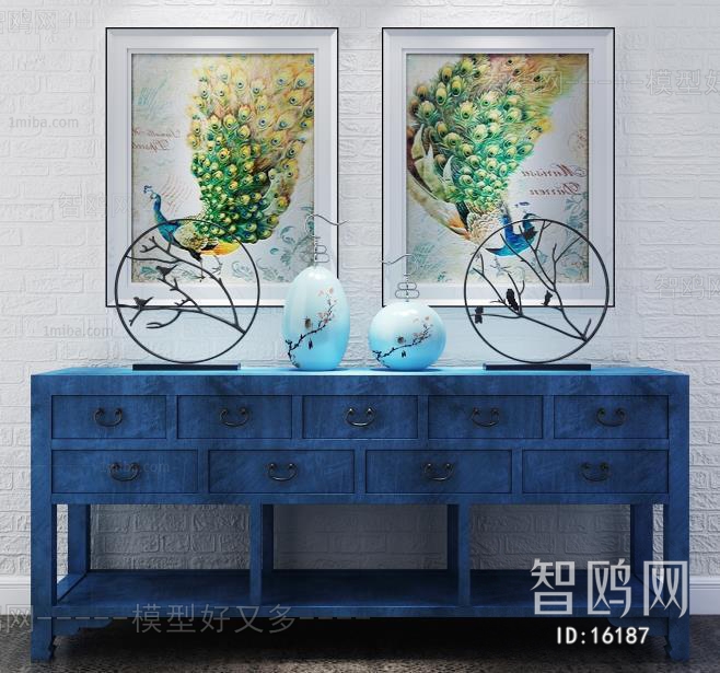 Modern New Chinese Style Side Cabinet/Entrance Cabinet
