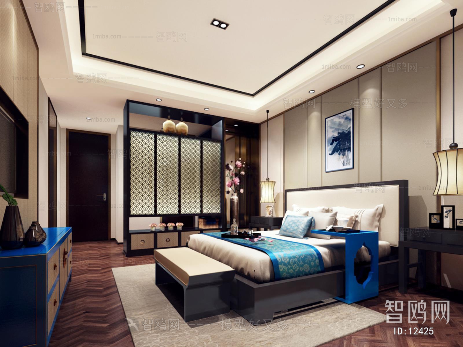 Modern New Chinese Style Bedroom