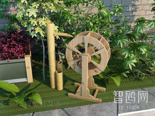 新中式庭院/景观3D模型下载