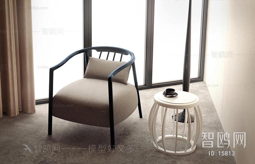 Modern New Chinese Style Lounge Chair