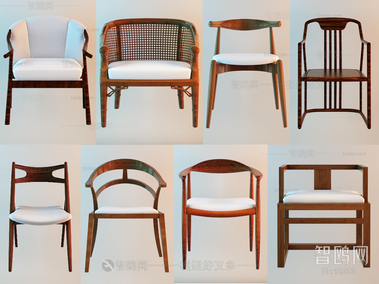 Modern New Chinese Style Single Chair