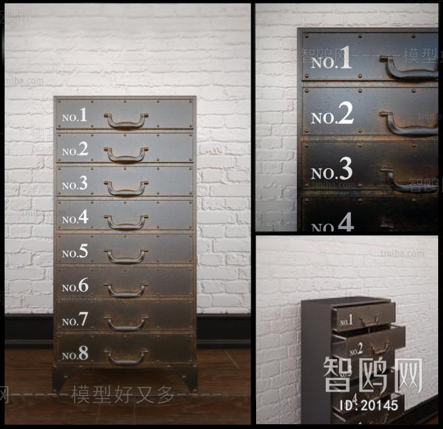 LOFT Industrial Style Shoe Cabinet/drawer Cabinet
