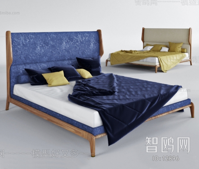 Modern Nordic Style Double Bed