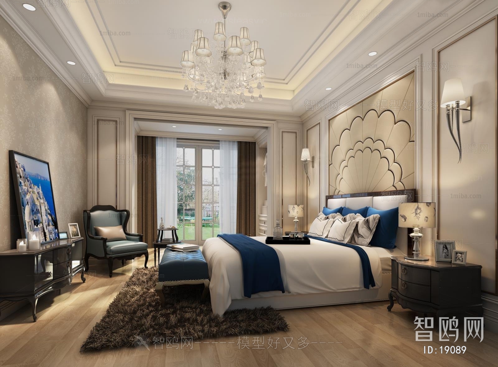 Simple European Style Bedroom