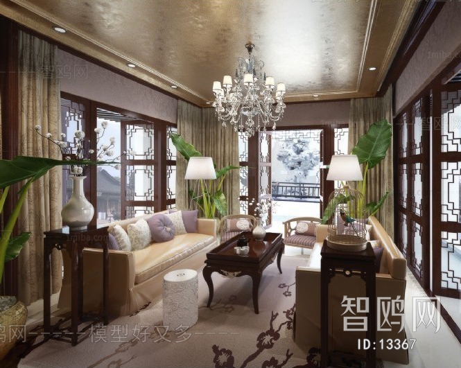 Modern New Chinese Style A Living Room