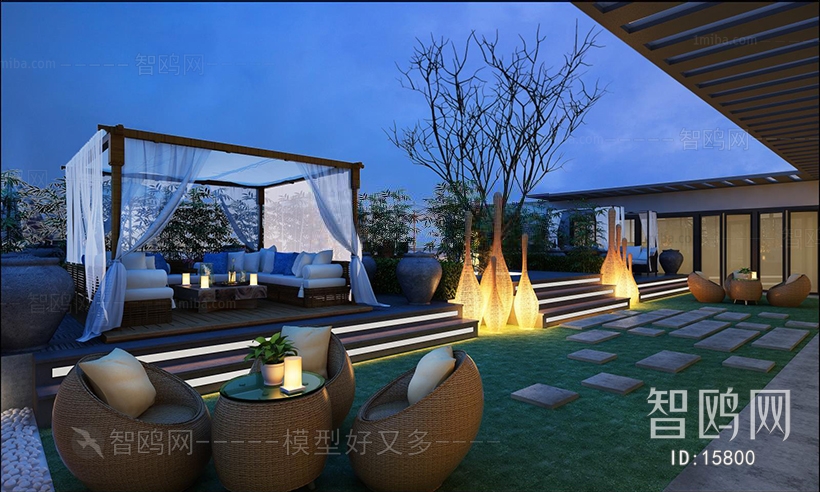 Modern New Chinese Style Courtyard/landscape