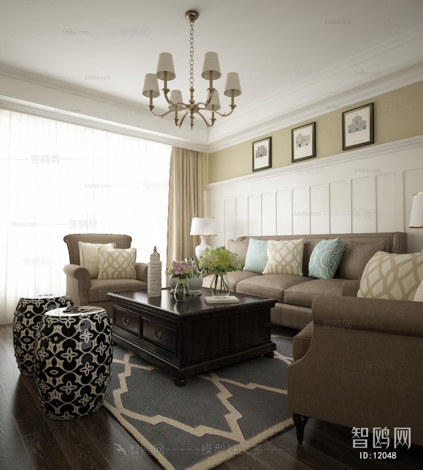 American Style Simple European Style A Living Room