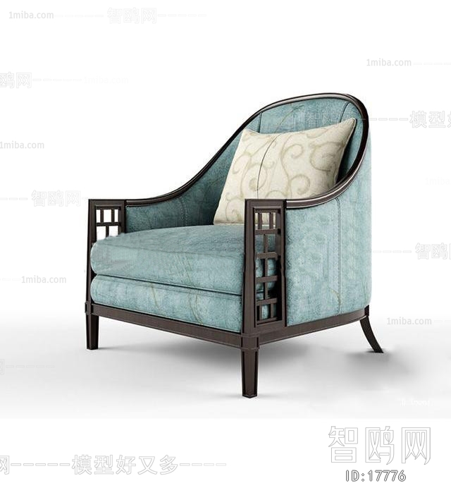 New Chinese Style Single Sofa