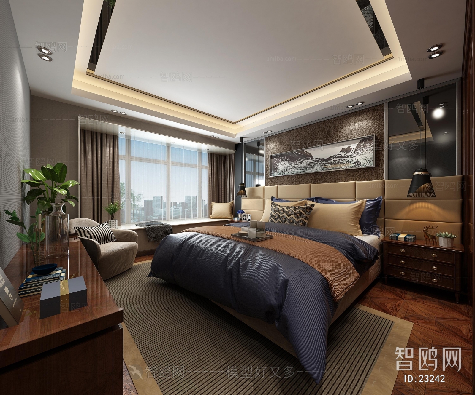 Modern Hong Kong Style Bedroom