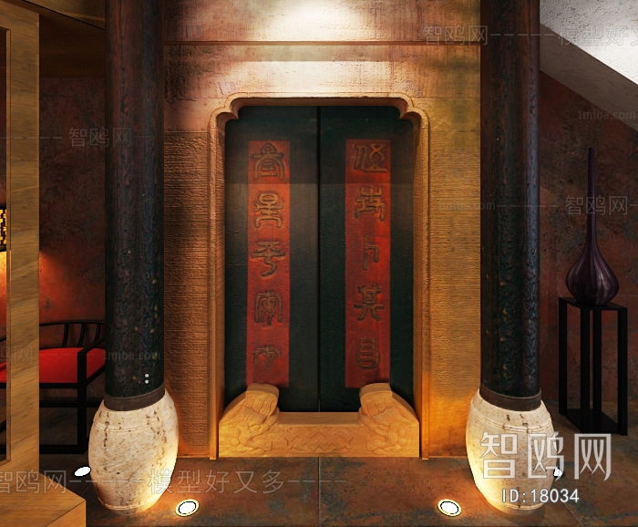 Chinese Style Retro Style Door