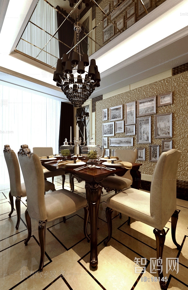 European Style New Classical Style Dining Table And Chairs