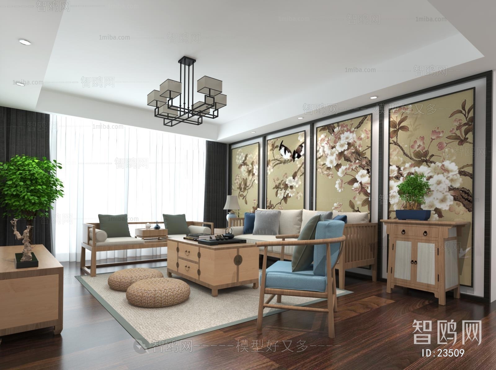 New Chinese Style A Living Room