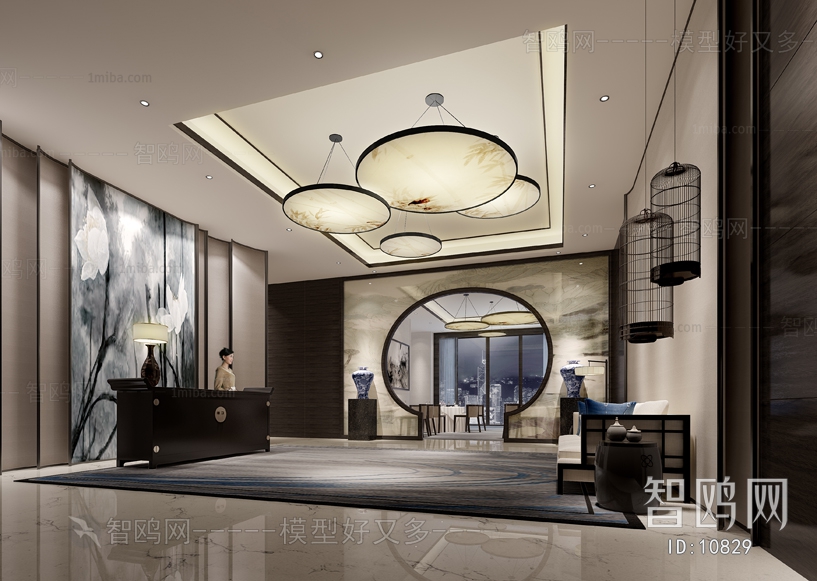 Modern New Chinese Style Lobby Hall