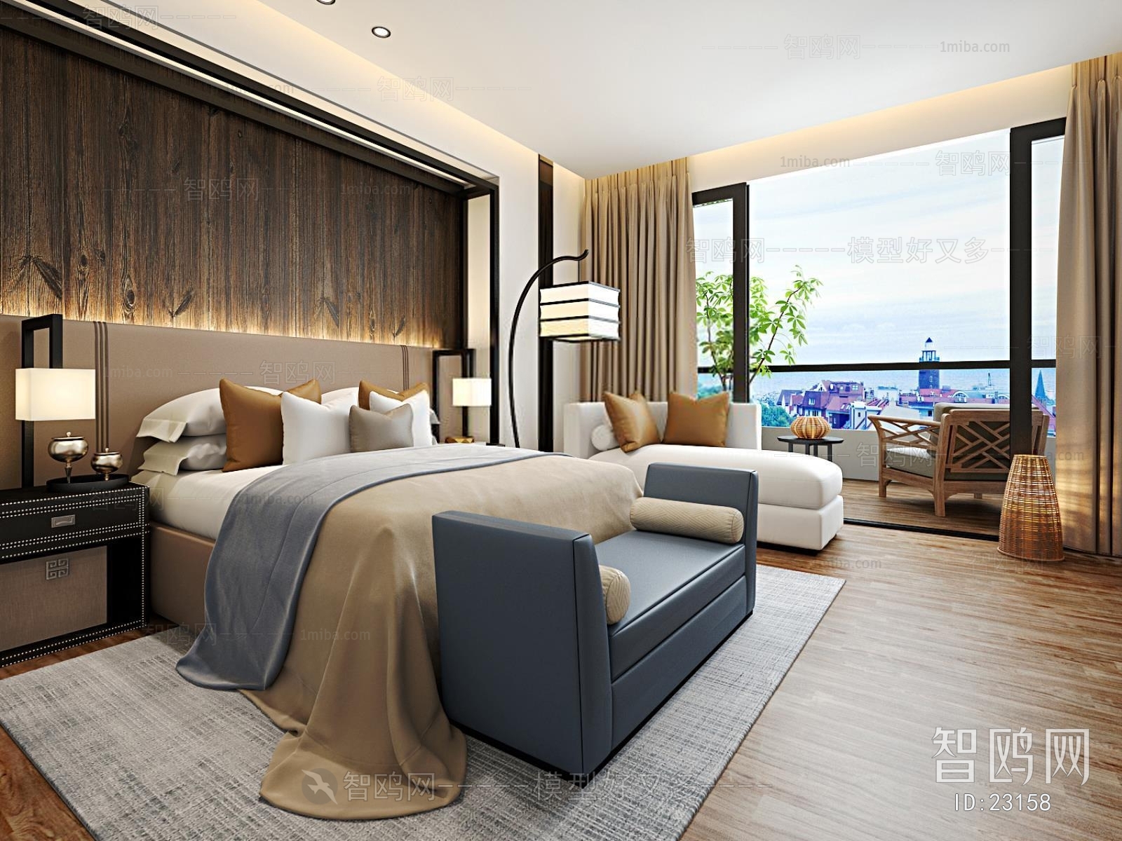 Modern New Chinese Style Bedroom