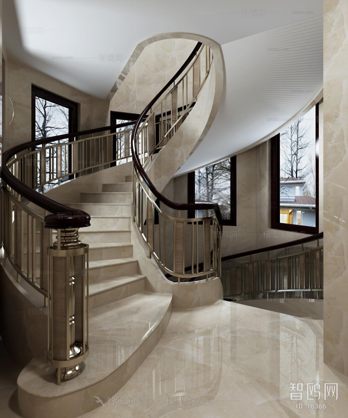 Modern Simple Style Stair Balustrade/elevator