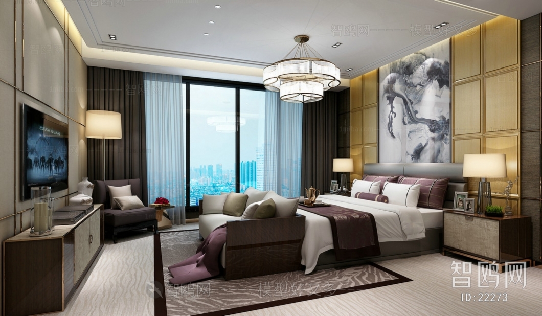 Modern New Chinese Style Bedroom