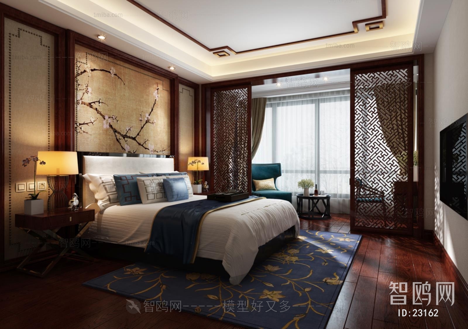 New Chinese Style Bedroom