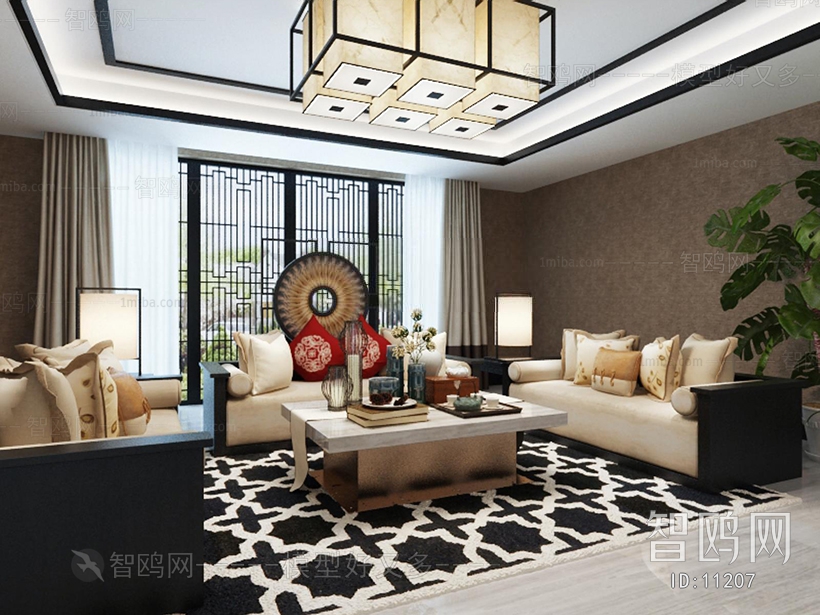 Modern New Chinese Style A Living Room