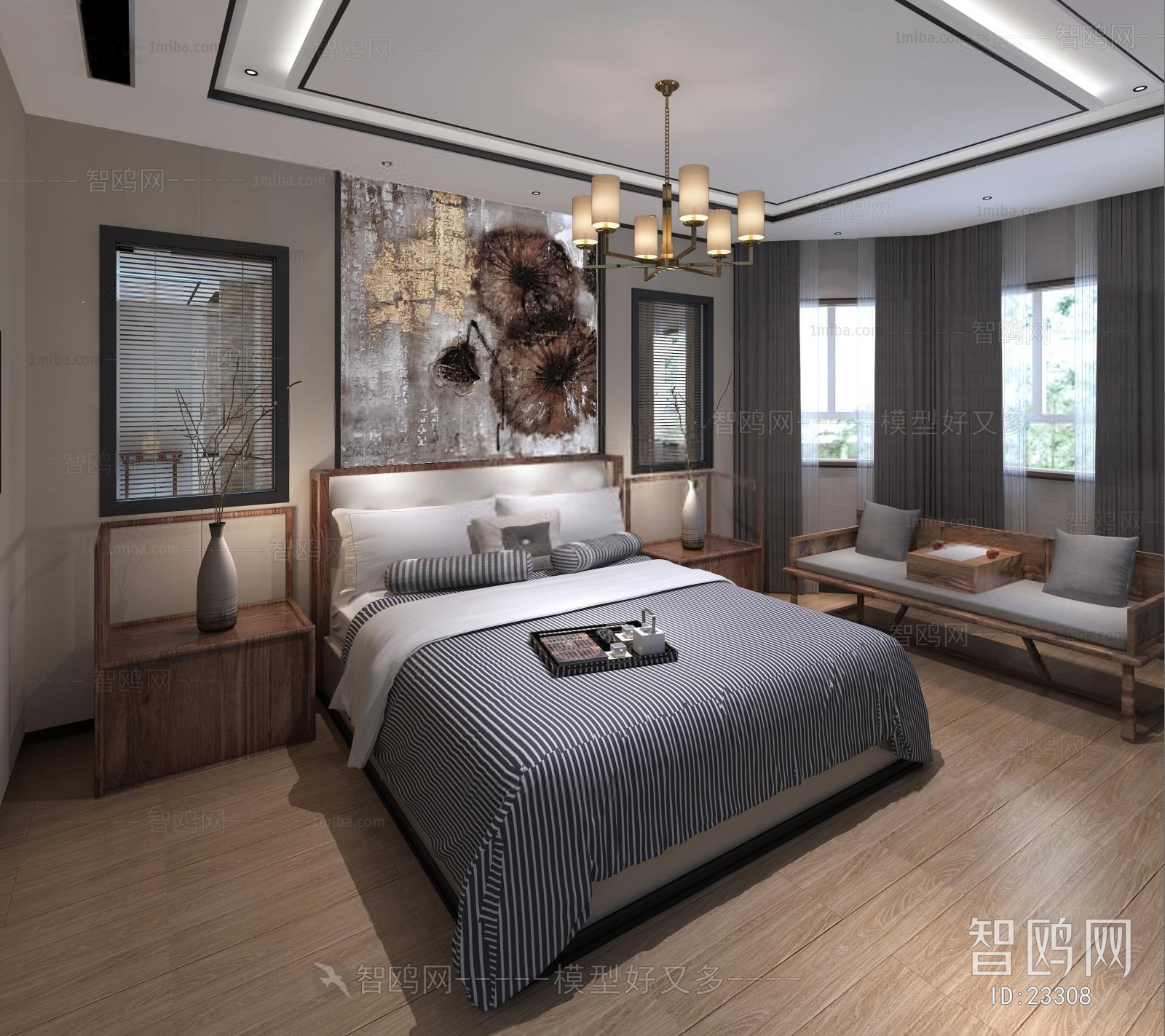 New Chinese Style Bedroom