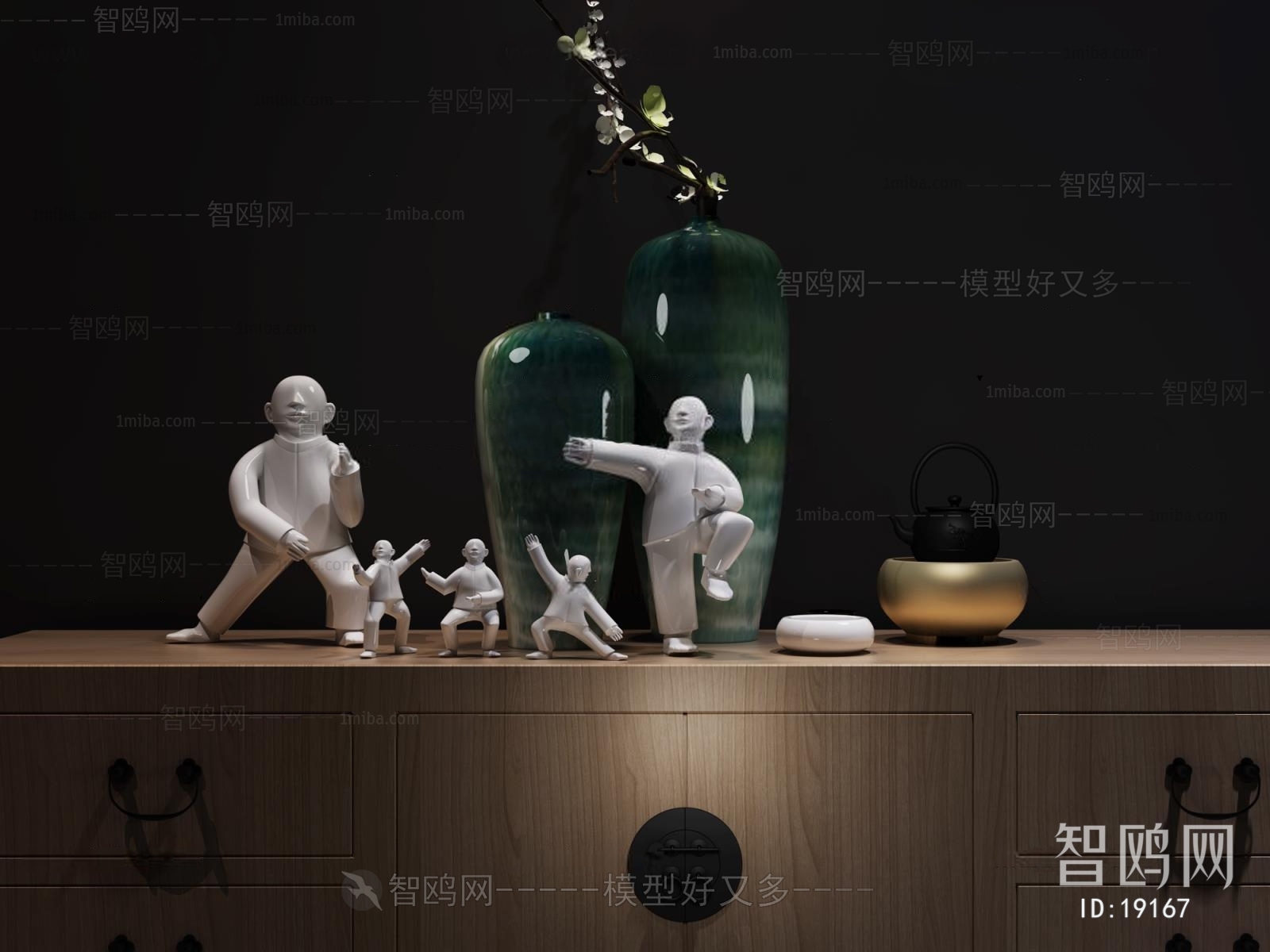 Modern New Chinese Style Decorative Set