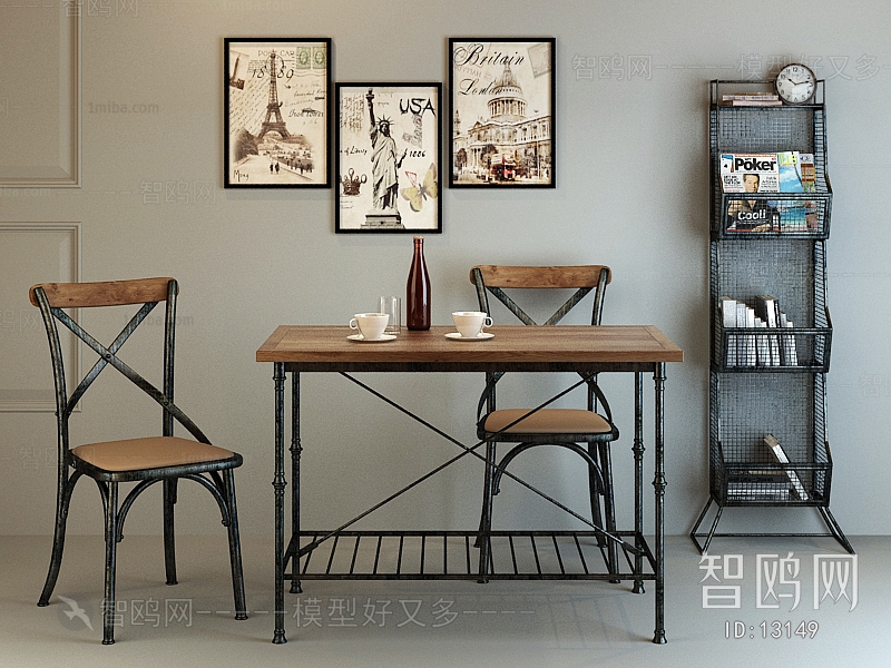 American Style Industrial Style Leisure Table And Chair