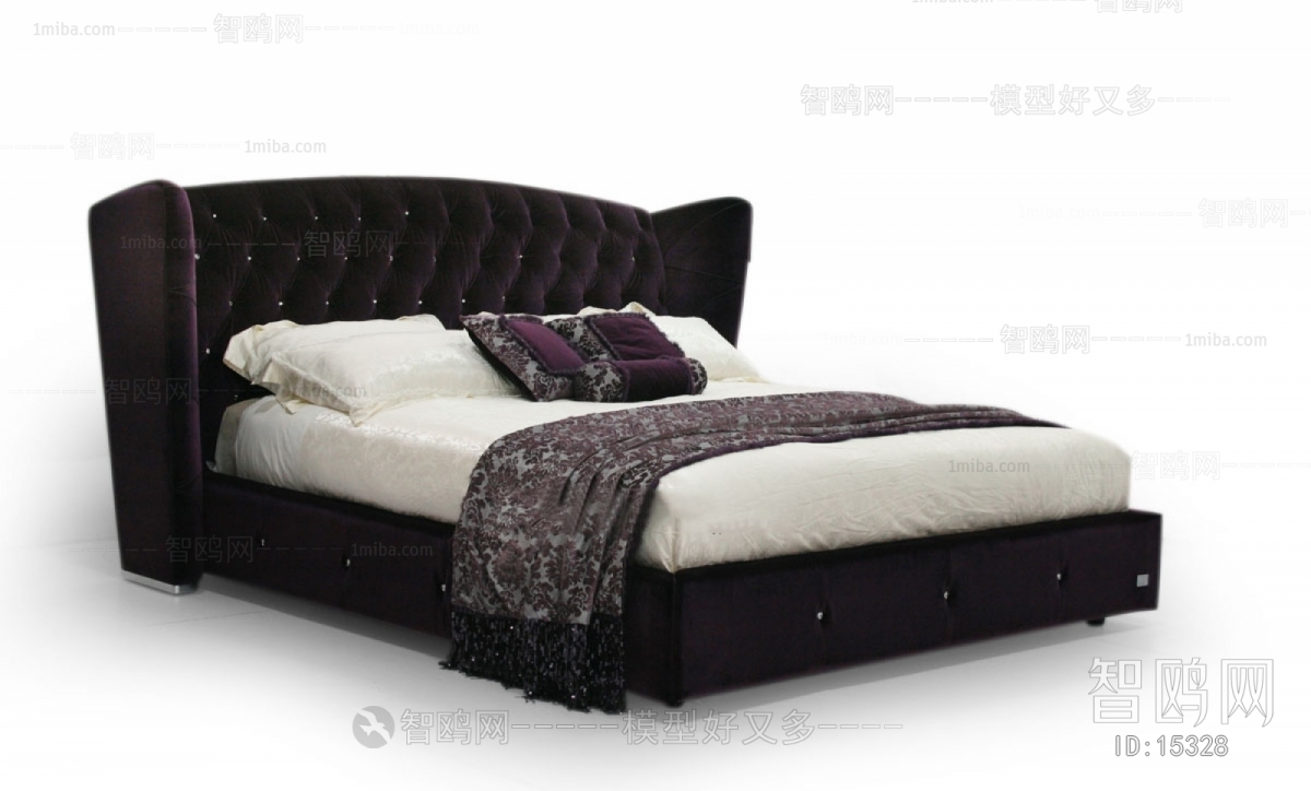 Post Modern Style Simple European Style Double Bed