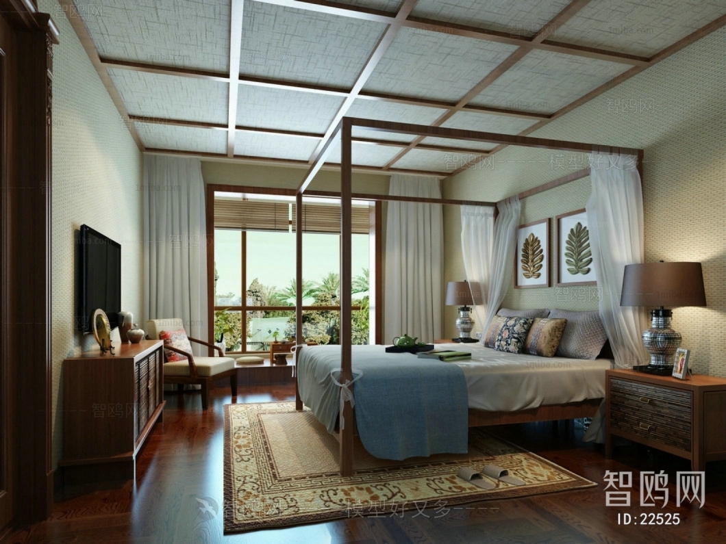 东南亚新中式卧室
