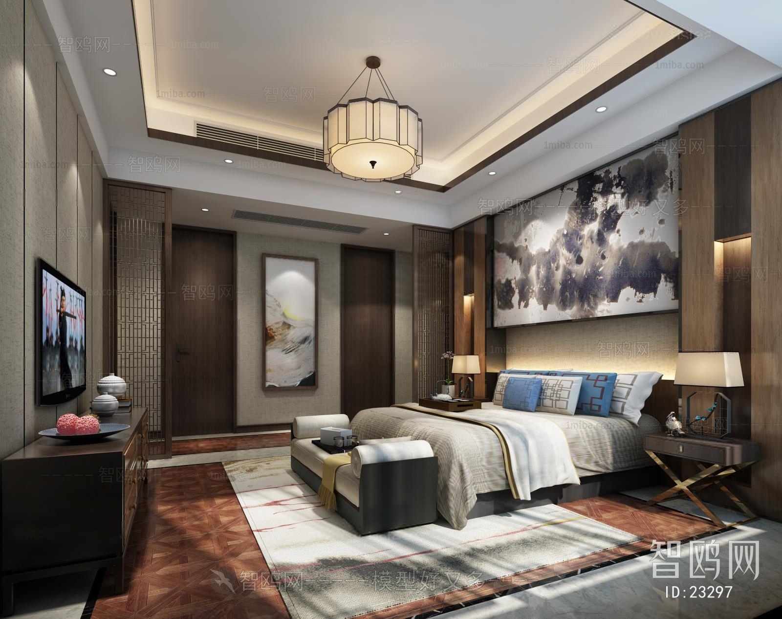 New Chinese Style Bedroom