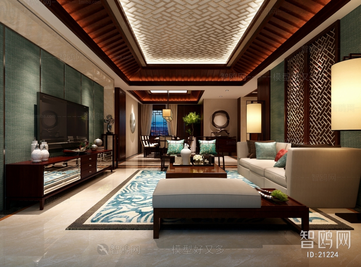 New Chinese Style A Living Room