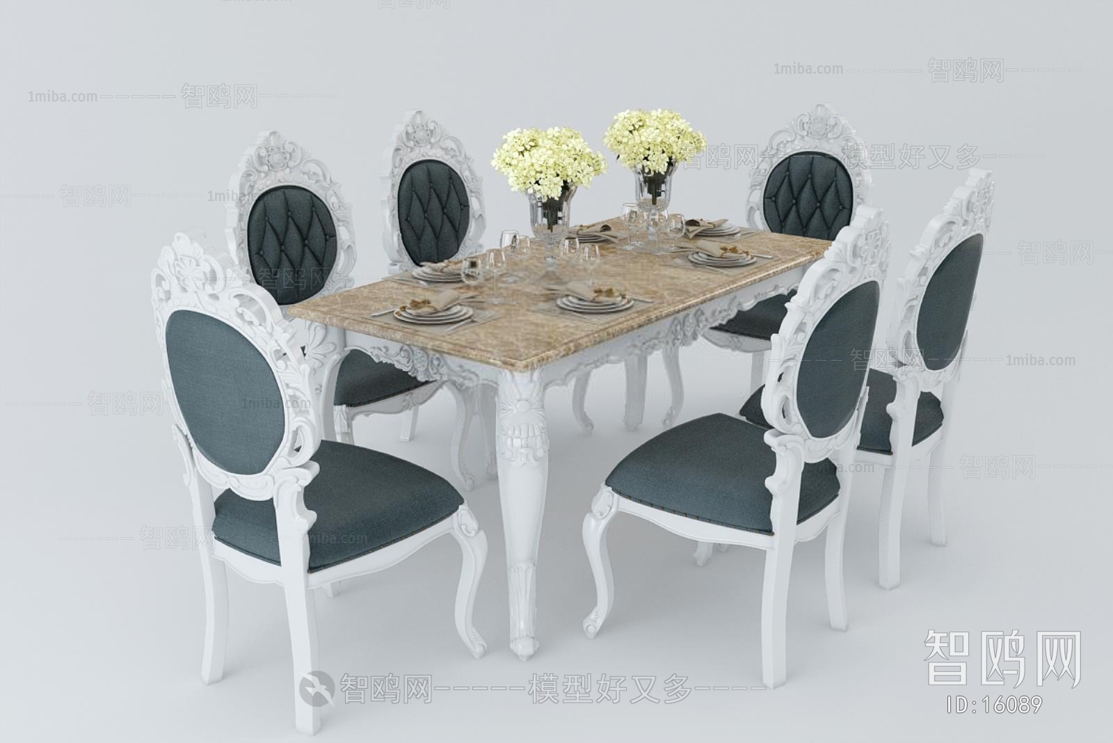 European Style Dining Table And Chairs