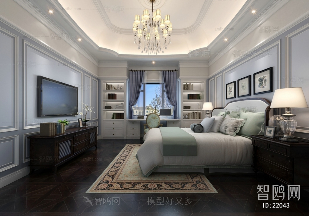 American Style Simple European Style Bedroom