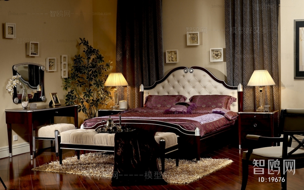 American Style New Classical Style Double Bed