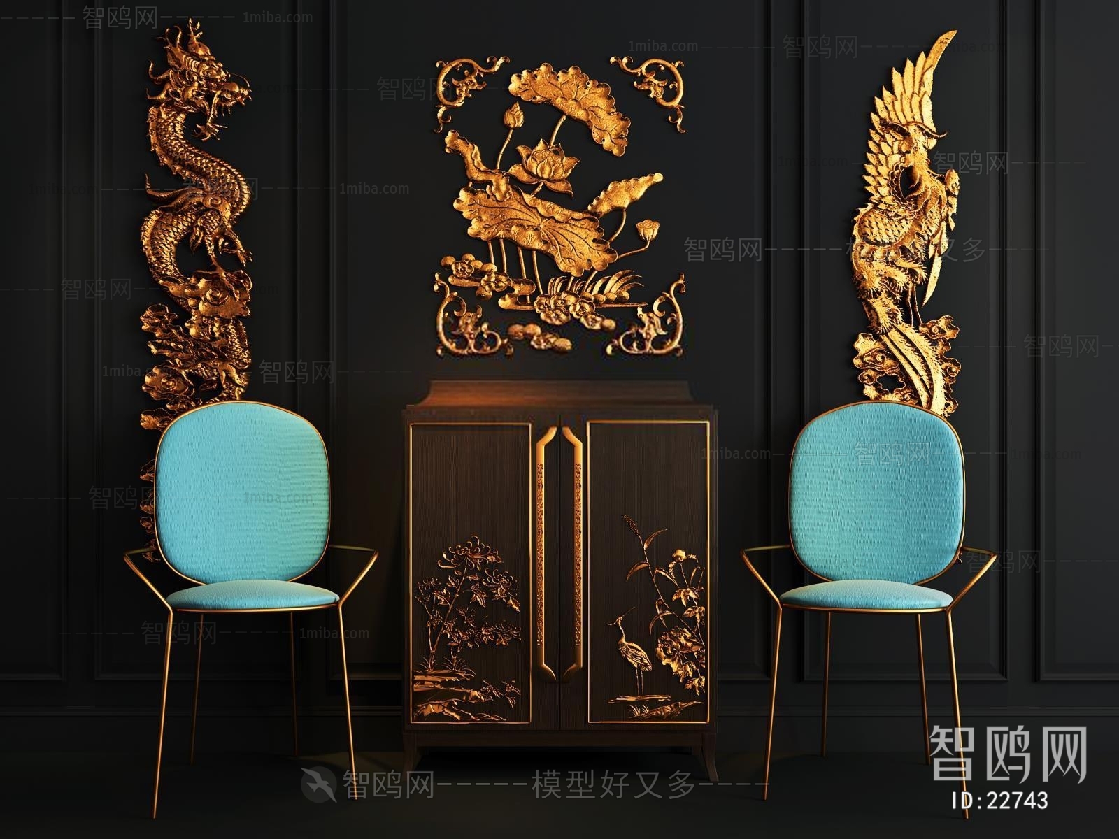 New Chinese Style Side Cabinet/Entrance Cabinet