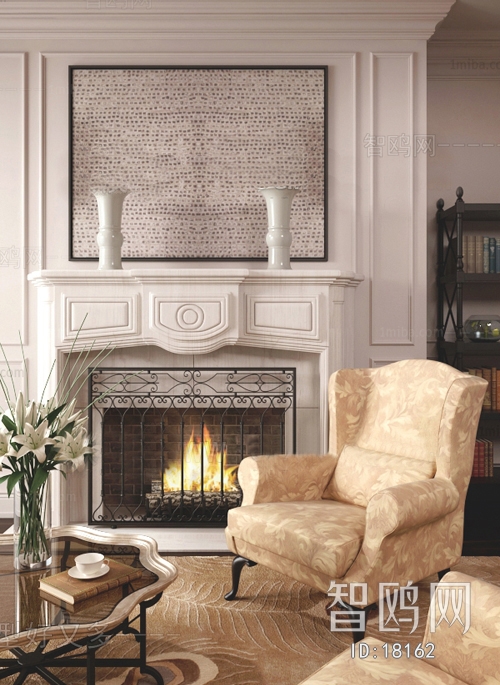 American Style European Style Fireplace