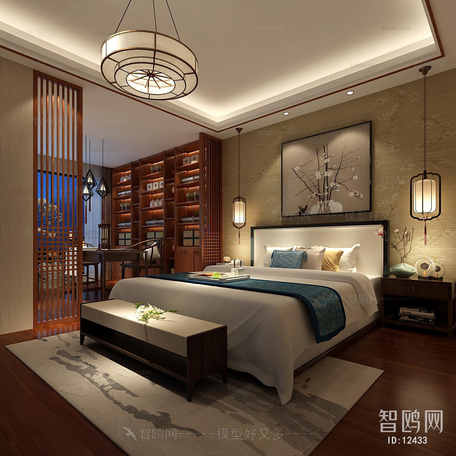 New Chinese Style Bedroom