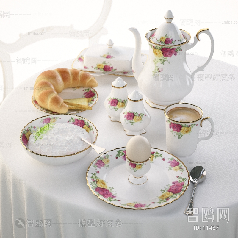 American Style Idyllic Style Cutlery/tea Set