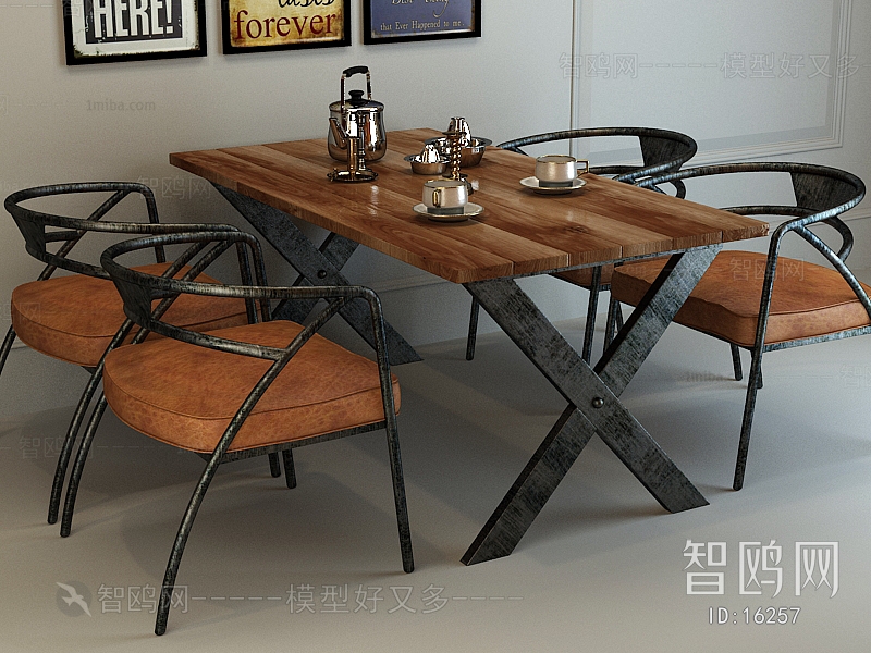Modern LOFT Industrial Style Dining Table And Chairs