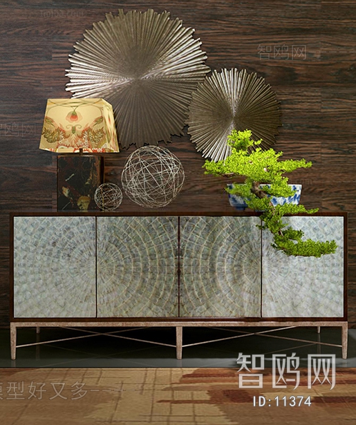 Modern New Chinese Style Side Cabinet/Entrance Cabinet