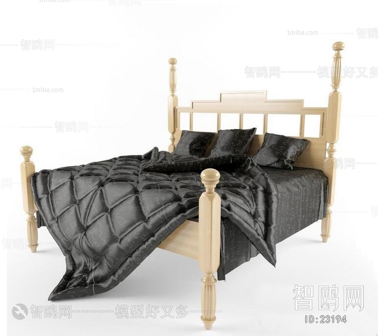 American Style Idyllic Style Double Bed